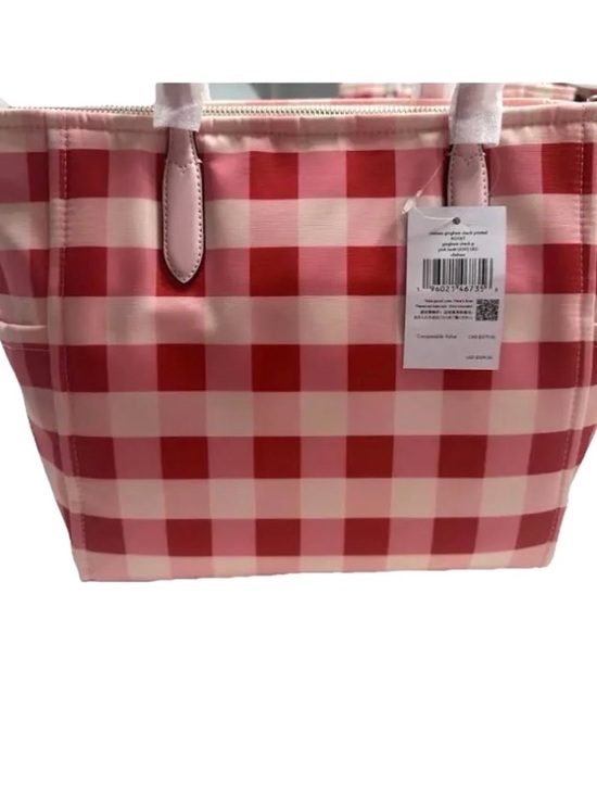 Kate Spade Chelsea Gingham pink multi Tote with Detachable Strap Bag - Picture 9 of 9